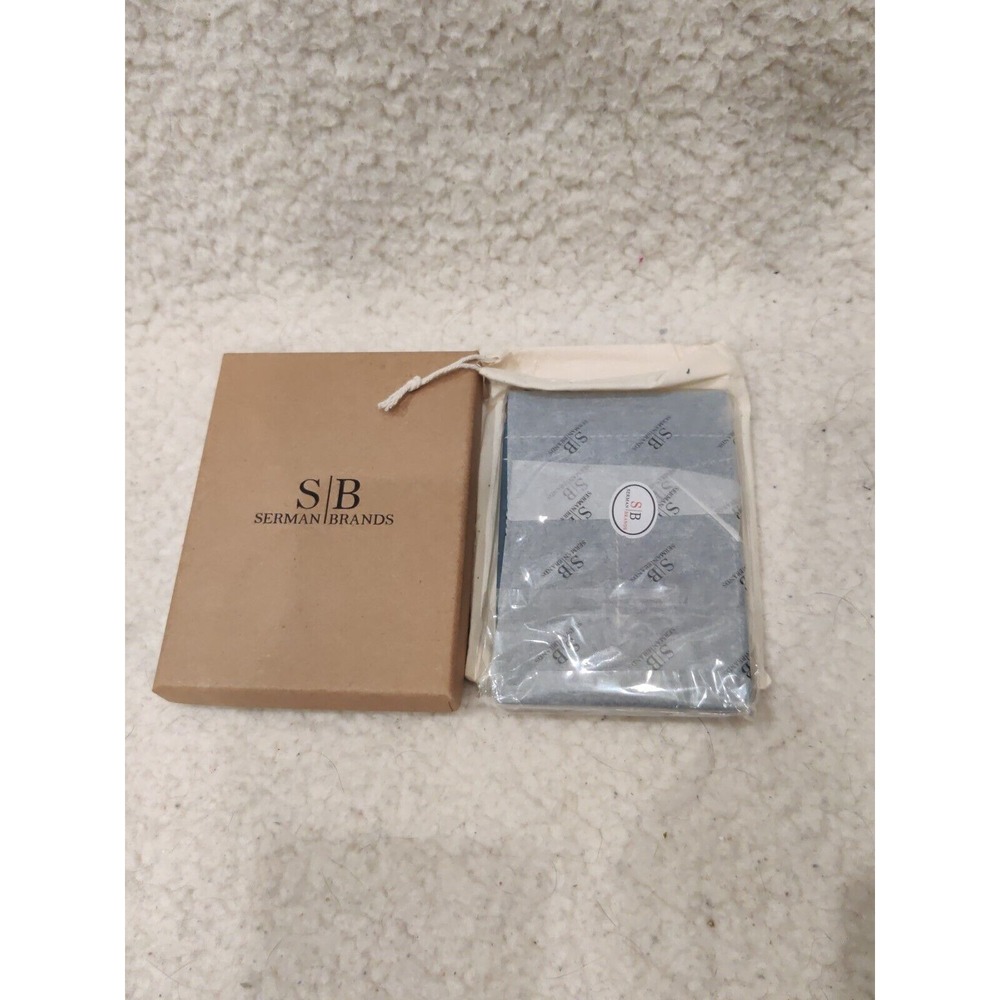 SERMAN BRANDS‎ RFID Blocking Slim Bifold Genuine Leather Minimalist Front Pocket